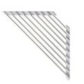 Gray Roll Up Triangle Dish Drying Rack Stainless Steel Corner Sink Organizer
