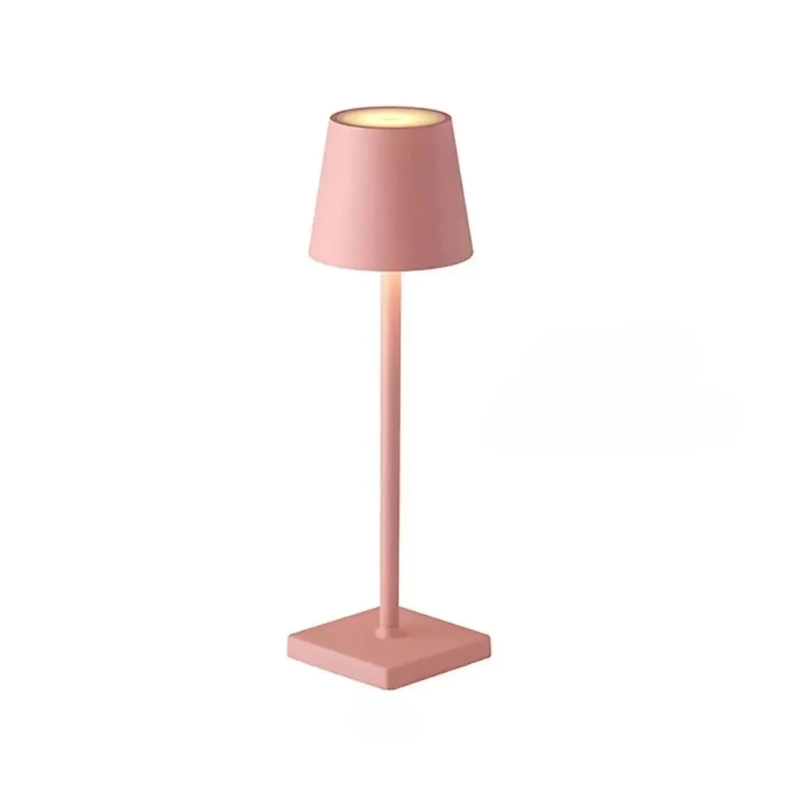 LED Touch Pink Table Lamp 3 Color Dimmable USB Powered Desk Bedside Light