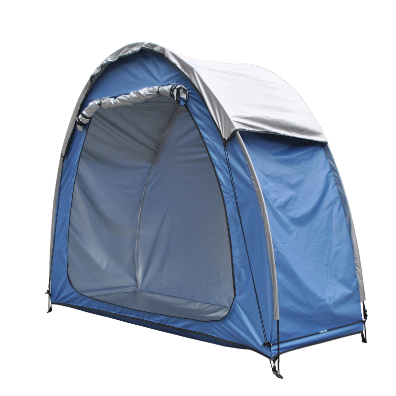 Waterproof Bicycle Storage Tent Blue with Rainfly Portable Outdoor Shelter for 2 to 3 Bikes Garden Equipment
