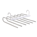 1 Piece 6 Layer Gray Folding Pants Hanger Space Saving Clothes Storage Rack