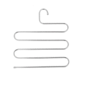 1 Piece 5 Layer Clothes Hanger Non Slip Space Saving Pants Storage Rack Silver
