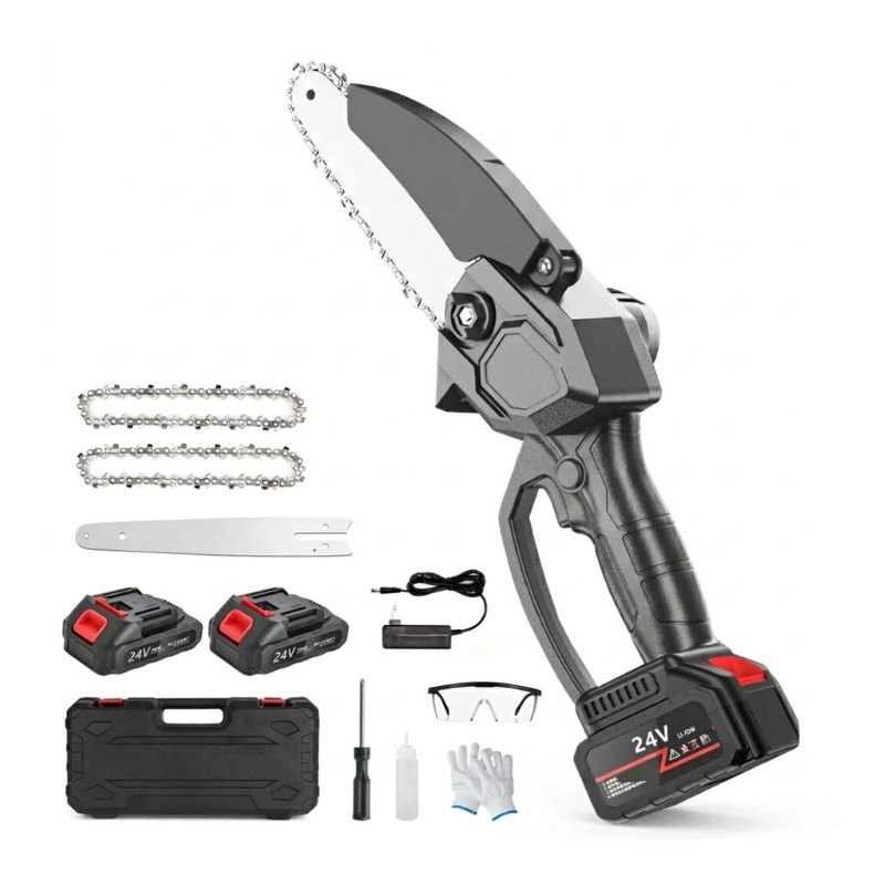 6 Inch Mini Cordless Electric Pruning Saw Rechargeable Wood Cutting Tool with 2 Batteries