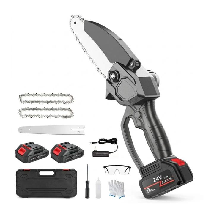 6 Inch Mini Cordless Electric Pruning Saw Rechargeable Wood Cutting Tool with 2 Batteries