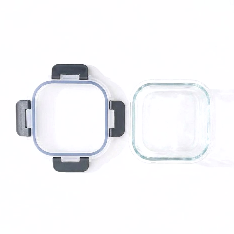 520ml Square Glass Food Storage Container with Lid Microwave Freezer Dishwasher Friendly