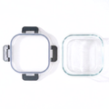 800ml Square Glass Food Storage Container with Lid Microwave Freezer Dishwasher Friendly