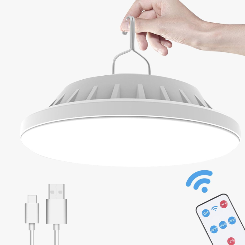 Portable Solar 60LED Camping Light Small USB Rechargeable Hanging Lamp with Remote Control