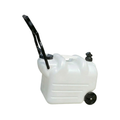 Portable 28L White Water Storage Container with Wheels Tap and Screw Lid for Camping Travel
