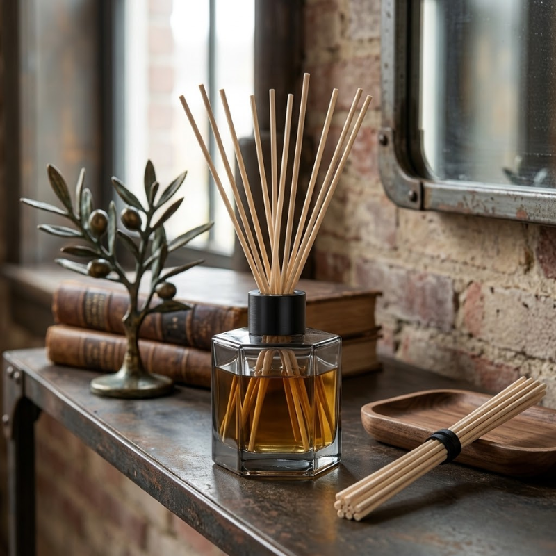 100 Piece Natural Rattan Reed Sticks 3x200mm Diffuser Replacement Sticks Home Fragrance
