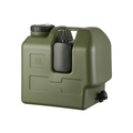 20L Portable Army Green Water Storage Tank with Spigot Soap Dispenser and Carry Handle