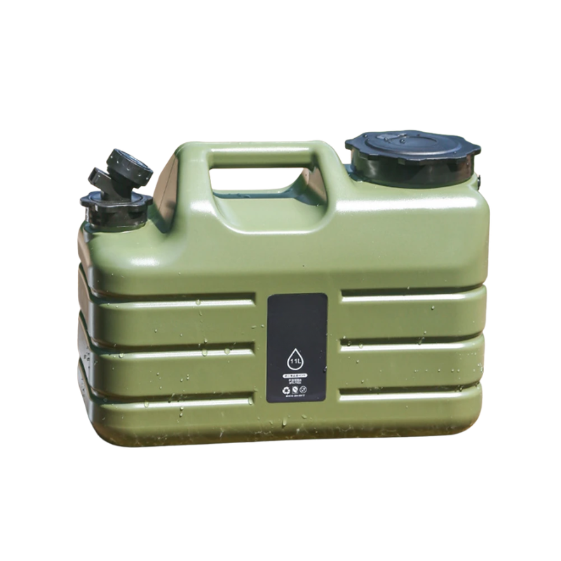 11L Portable Single Handle Water Storage Container with Wide Opening for Camping Travel and Outdoor Use