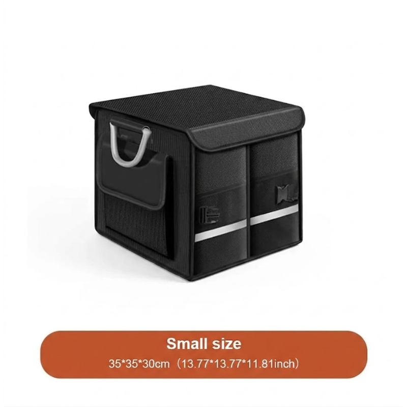36L Foldable Car Trunk Storage Box Waterproof Cargo Organizer with Reinforced Handle