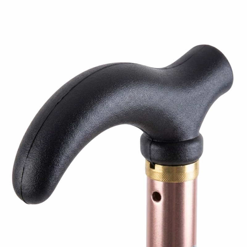 Adjustable Aluminum Walking Stick Coffee 75-90cm Anti-Slip Support Cane