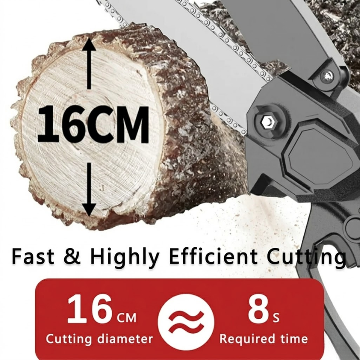 6 Inch Mini Cordless Electric Pruning Saw Rechargeable Wood Cutting Tool with 2 Batteries