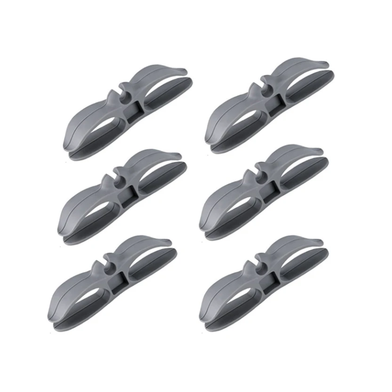 6 Piece Gray Cable Organizer Wire Winder Cord Holder Kitchen Appliance Cable Management