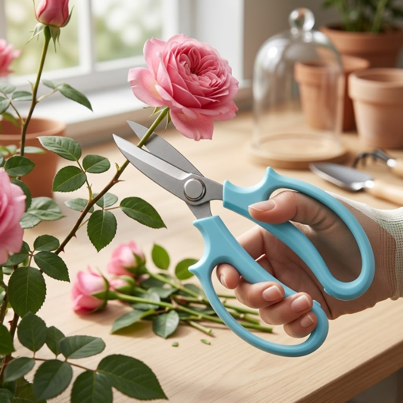 6 Piece Blue Bonsai Scissors Pruning Shears Stainless Steel Floral Cutting Tool Set