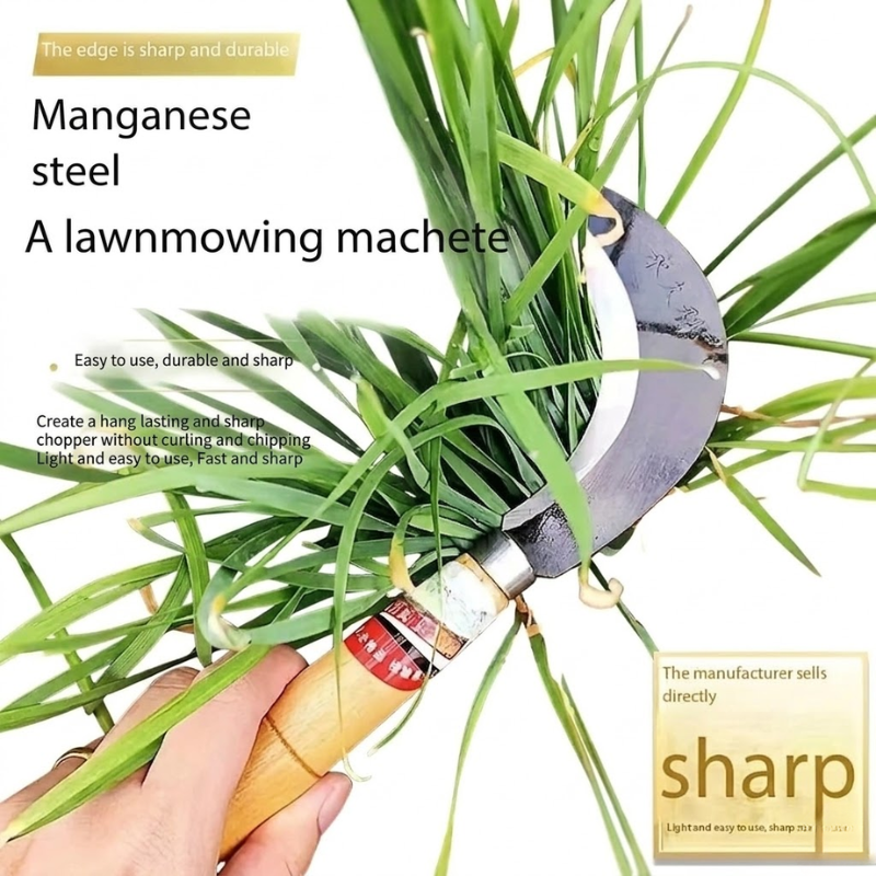 Small Garden Sickle Stainless Steel Hand Weeding Grass Cutting Harvesting Tool