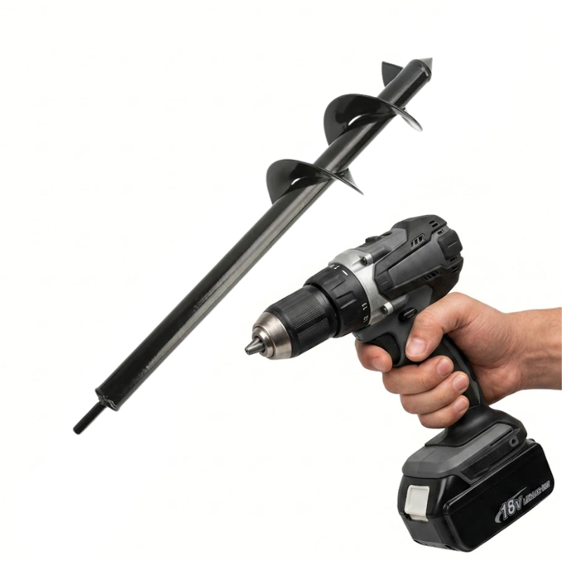 Spiral Garden Auger Drill Bit 8x45cm Soil Digging Planting Tool for Electric Drill
