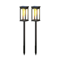 2 Piece Solar Garden Lawn Light Warm White IP65 Outdoor Landscape Path Lights