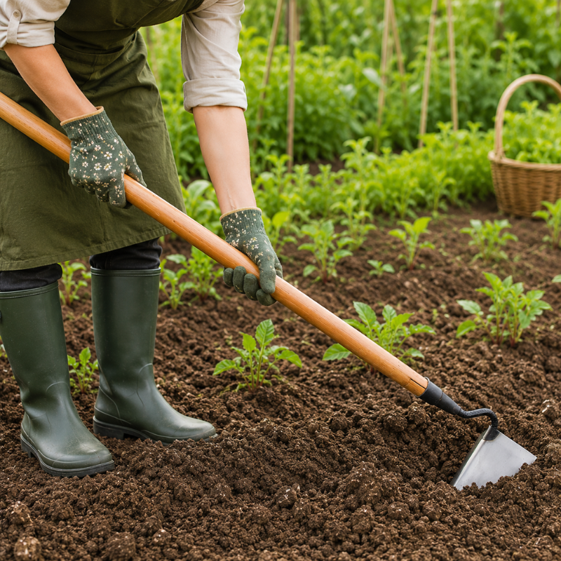 21cm Heavy Duty Triangle Garden Hoe Weeding Tool Steel Cultivator Shovel Head