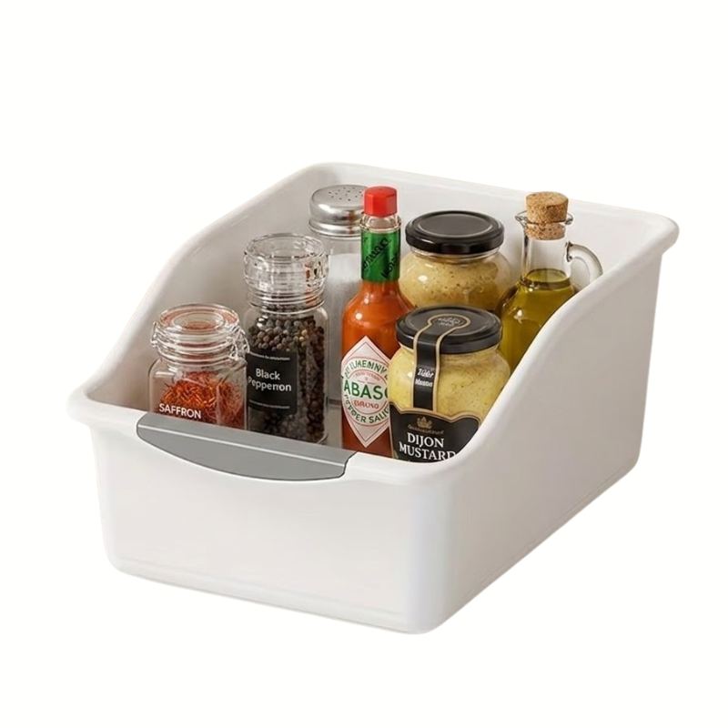 3 Piece Large Under Sink Organizer with Wheels Pull-Out Storage Bins White Kitchen Cabinet Organizer