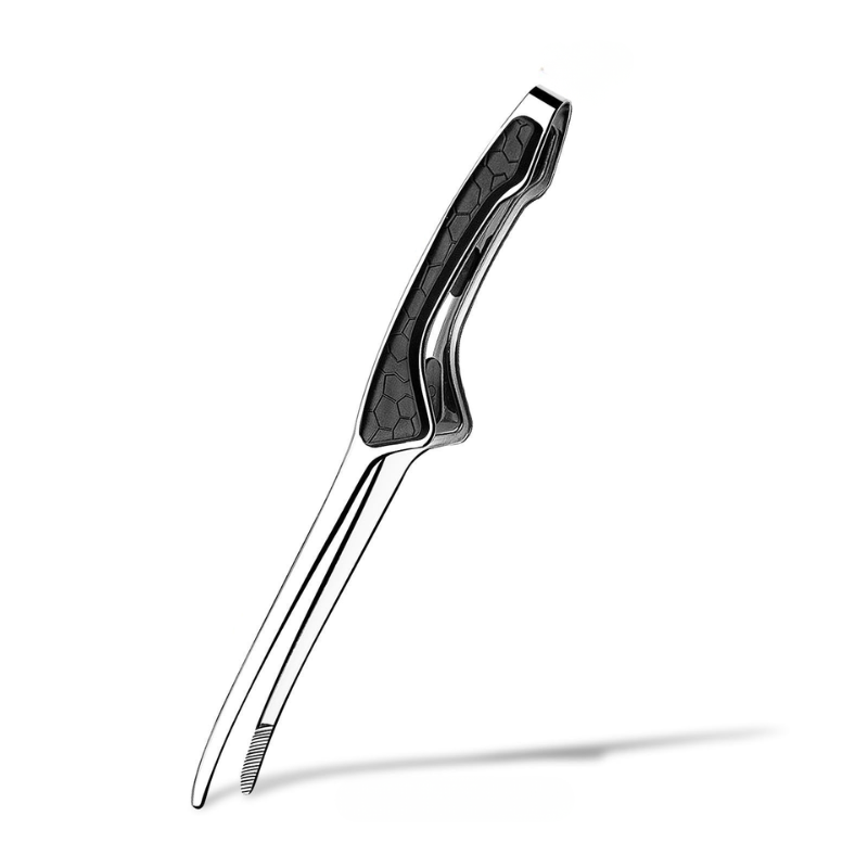 Black Silver Stainless Steel BBQ Tongs Non-Slip Cooking Food Clip