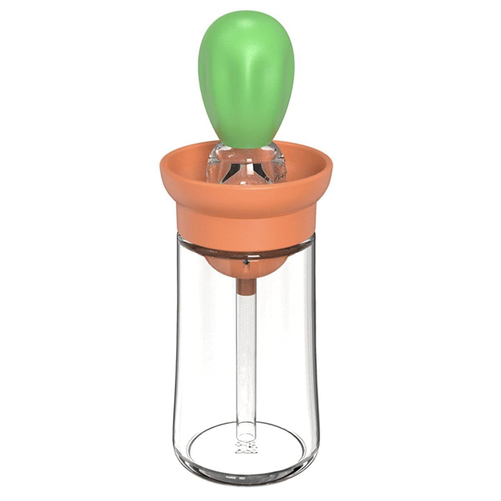 Oil Bottle with Silicone Brush Red Green BBQ Cooking Oil Dispenser