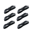 6 Piece Black Cable Organizer Wire Winder Cord Holder Kitchen Appliance Cable Management