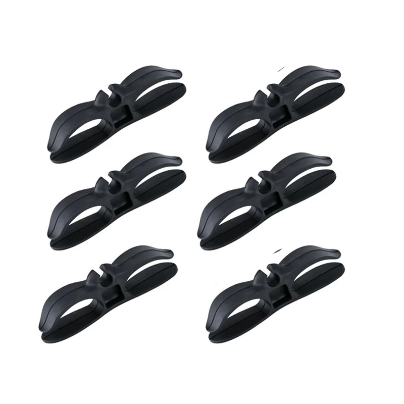 6 Piece Black Cable Organizer Wire Winder Cord Holder Kitchen Appliance Cable Management