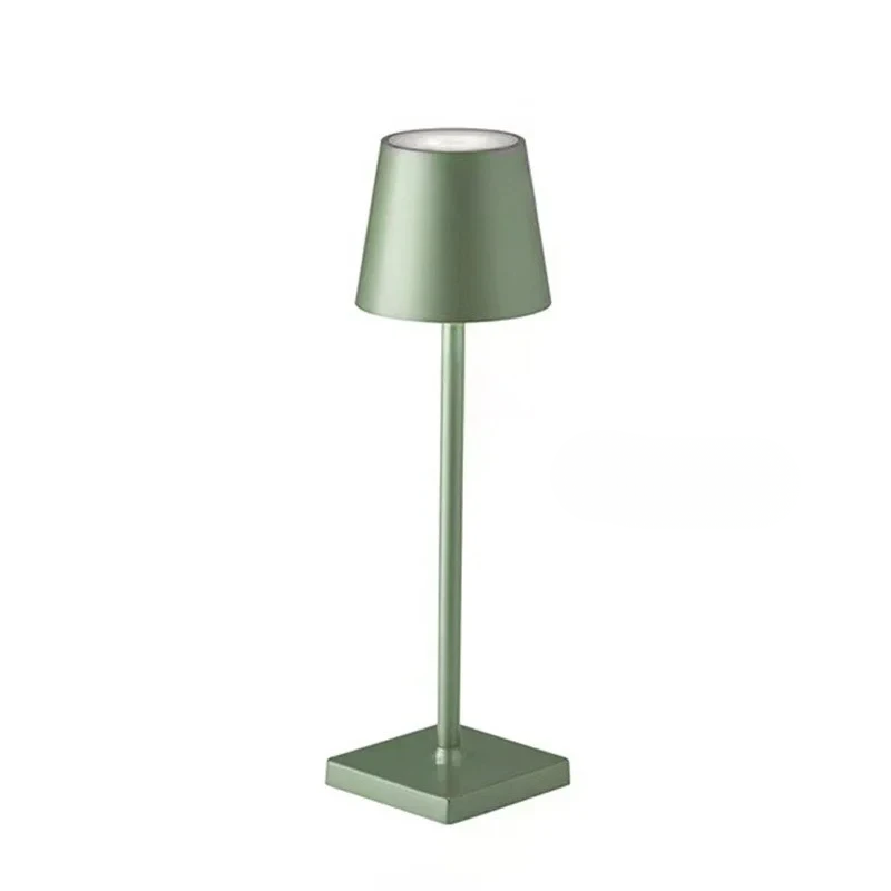LED Touch Green Table Lamp 3 Color Dimmable USB Powered Desk Bedside Light