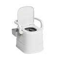 Portable Commode Chair Gray with Soft Seat Removable Bucket and Armrests for Home Care