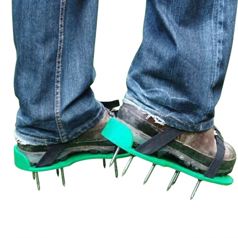 Lawn Aerator Shoes Spike Sandals Adjustable Garden Grass Soil Aerating Tool Set