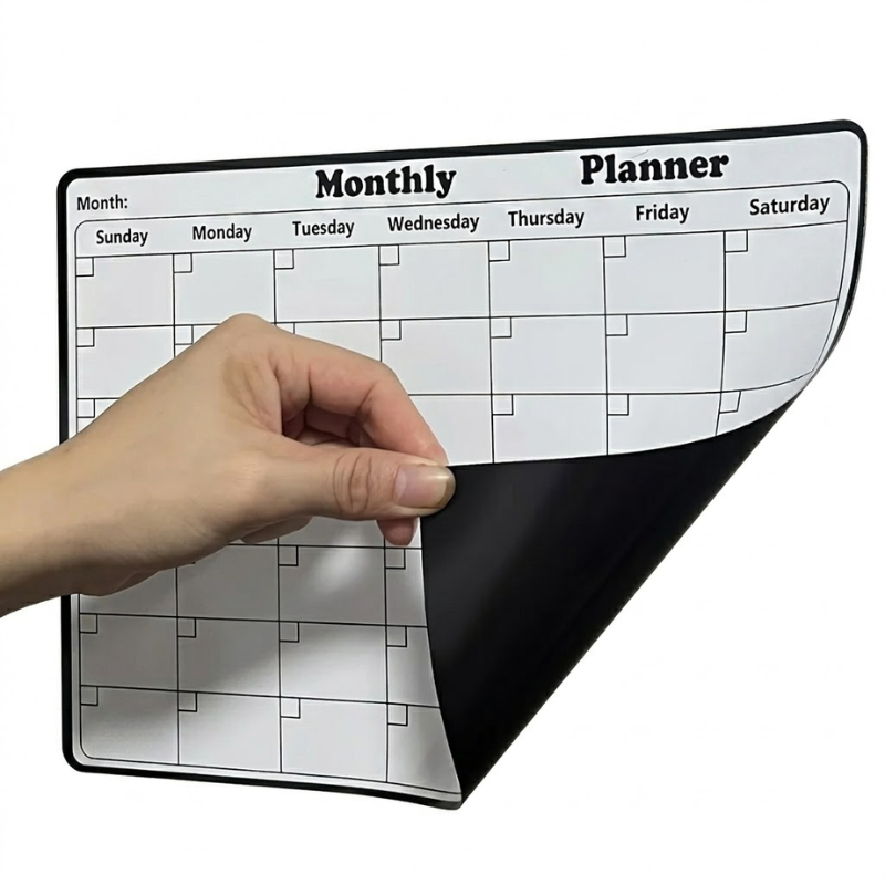 Magnetic Dry Erase Calendar Monthly Planner Refrigerator Kitchen Organizer Board