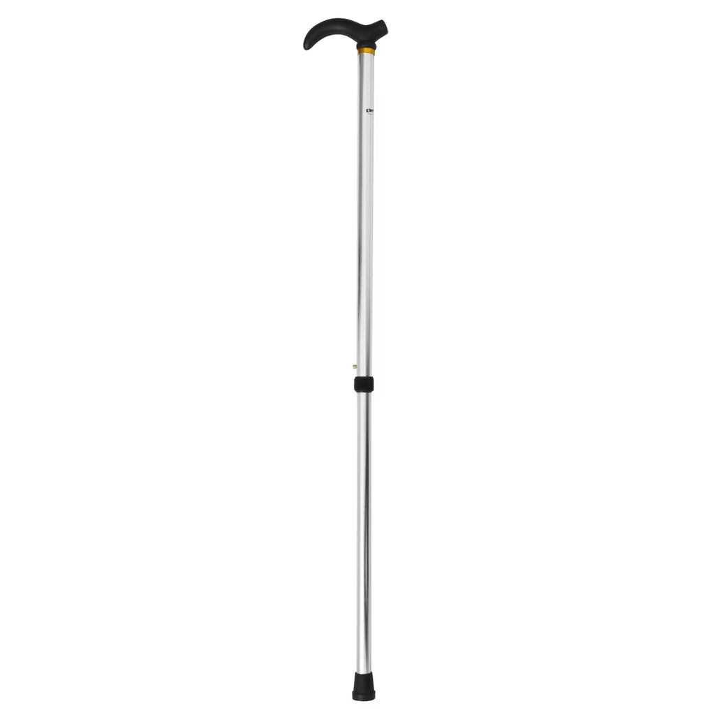 Adjustable Aluminum Walking Stick Silver 75-90cm Anti-Slip Support Cane