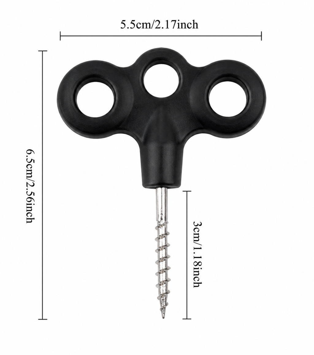 10pcs Multi-rope Fixing Ground Nails Stainless Steel Ground Anchors for Camping Hiking Trampoline Tents Heavy Duty for Outdoor
