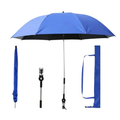 106cm Blue Clip On Beach Umbrella 360 Degree Adjustable UV Sun Shade for Camping Chairs