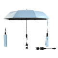 95cm Blue Clip On Beach Umbrella 360 Degree Adjustable UV Sun Shade for Camping Chairs