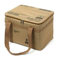 30L Portable Khaki Camping Storage Bag with Adjustable Dividers for Picnic and Outdoor Gear