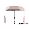 95cm Pink Clip On Beach Umbrella 360 Degree Adjustable UV Sun Shade for Camping Chairs