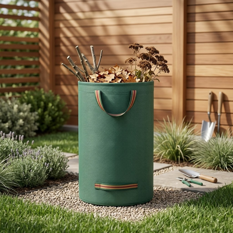 120L Garden Waste Bag Heavy Duty Reusable Yard Leaf Debris Collection Bag