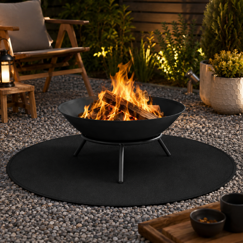 36 Inch Round Fireproof BBQ Mat Heat Resistant Stove Pad for Outdoor Use