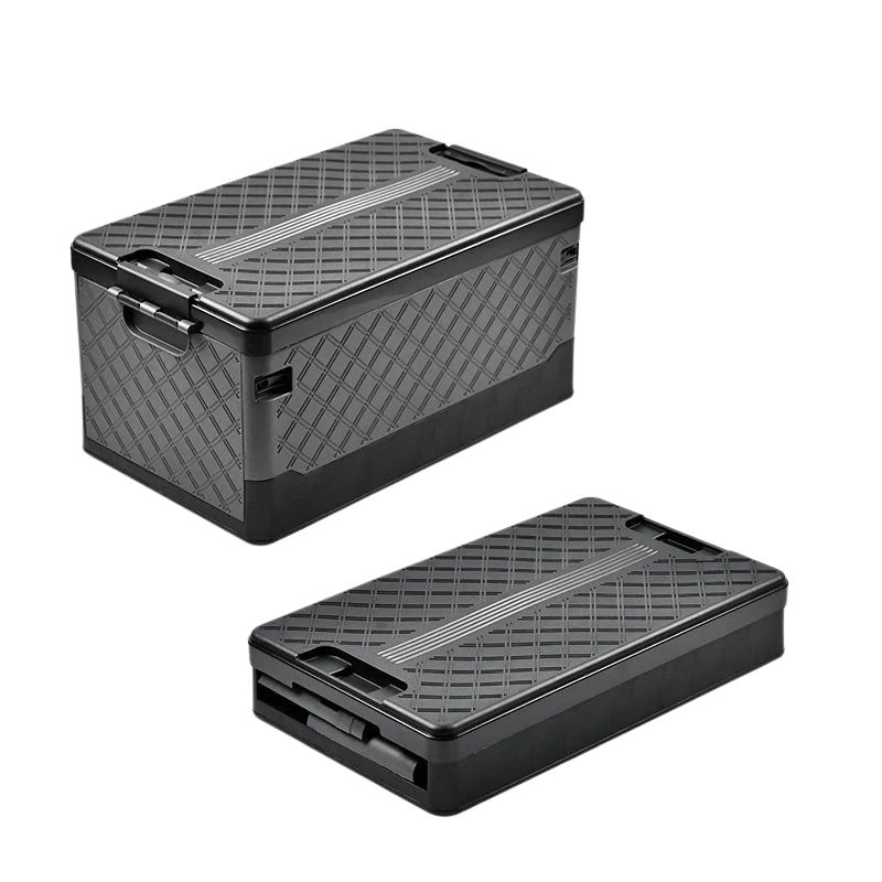 35L Portable Folding Storage Box with Lid for Car Trunk Camping and Outdoor Organization