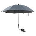 75cm Denim Blue Clip On Beach Umbrella 360 Degree Adjustable UV Sun Shade for Camping Chairs