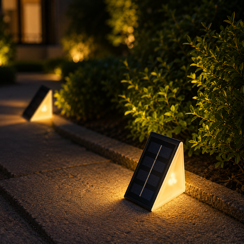 Warm White Solar Step Light IP67 Waterproof Outdoor Deck Stair Light Auto On