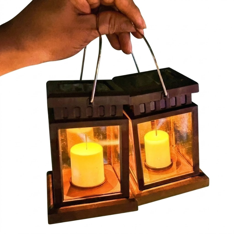 Solar Lantern Garden Light Retro Outdoor Hanging or Floor Lamp Waterproof LED Decor Light