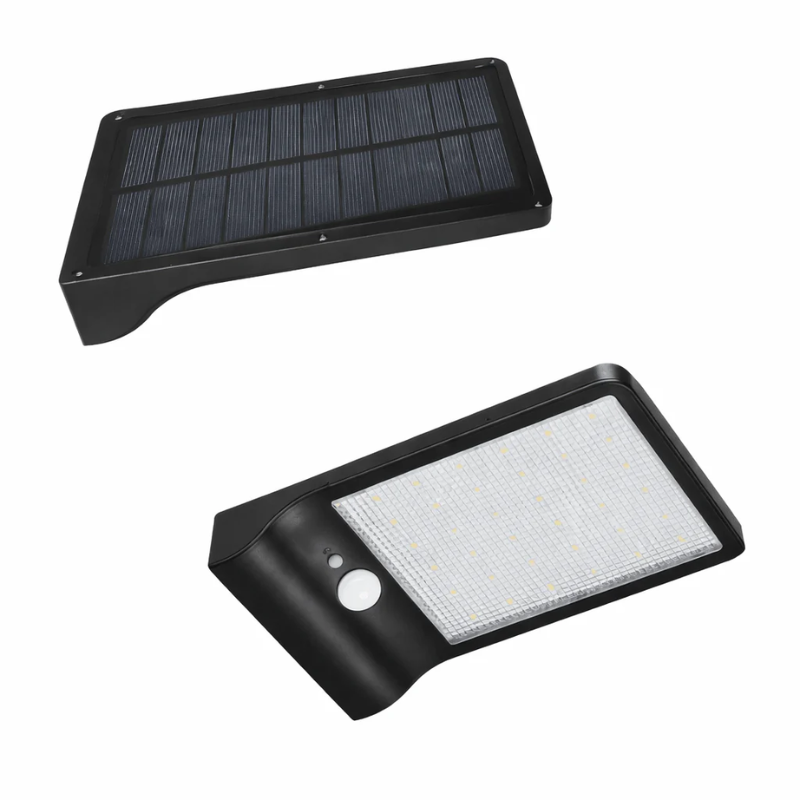 48 LED Solar Powered Wall Light with Motion Sensor Remote Control IP65 Waterproof