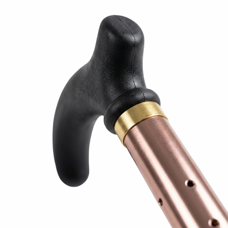 Adjustable Aluminum Walking Stick Coffee 75-90cm Anti-Slip Support Cane