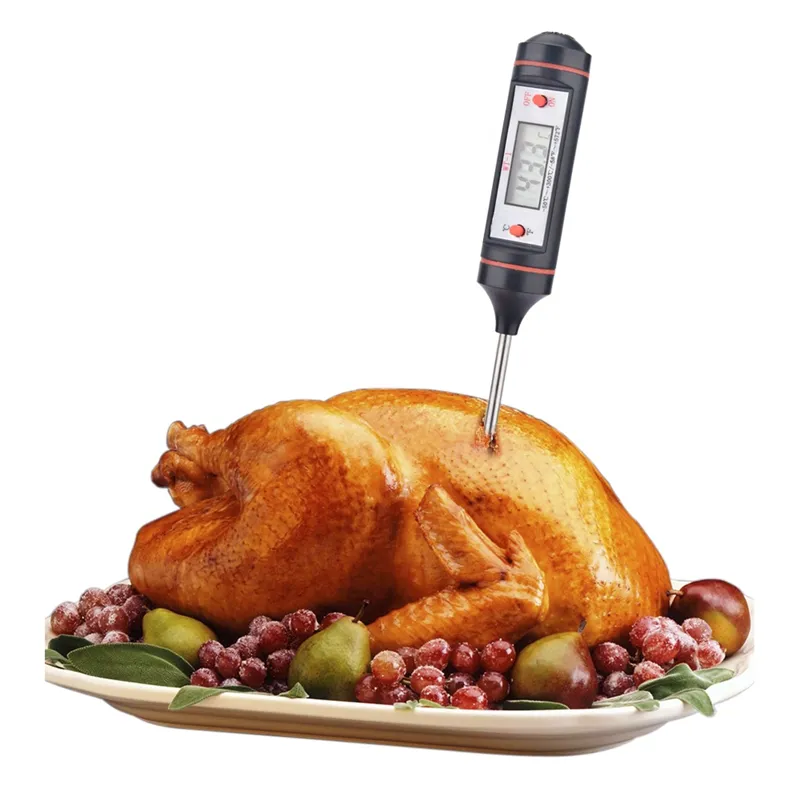 Digital Food Thermometer with Stainless Steel Probe for BBQ Cooking Meat and Kitchen Use