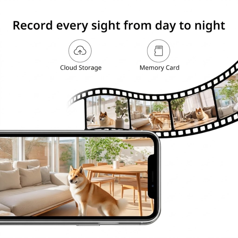 2K Smart Indoor Security Camera 360° Pan Tilt WiFi with Night Vision and Two Way Audio