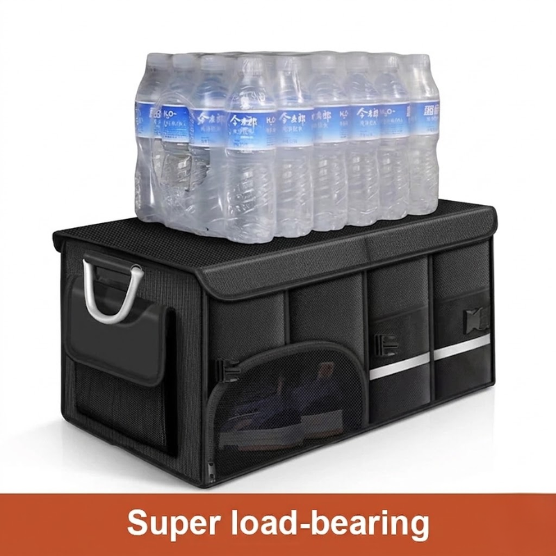 72L Foldable Car Trunk Storage Box Waterproof Cargo Organizer with Reinforced Handle