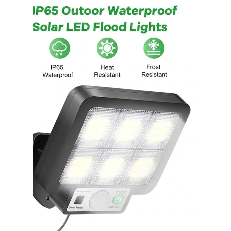 72 COB Solar Wall Light Split Panel Motion Sensor Waterproof Outdoor Lamp with Remote